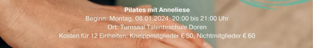 Frühjahrs Programm KAC Doren Pilates Training